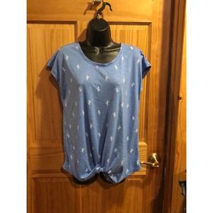 Izod size Medium t shirts blue with cactus